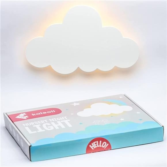 Nursery Night Light - Rechargeable Cloud Led with Timer14.2" x 10.2" x 1.6" - Picture 1 of 7